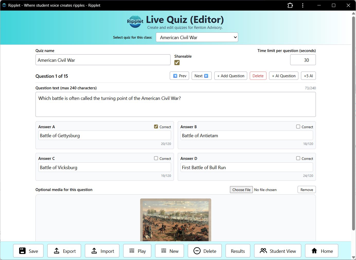 Live Quiz screenshot
