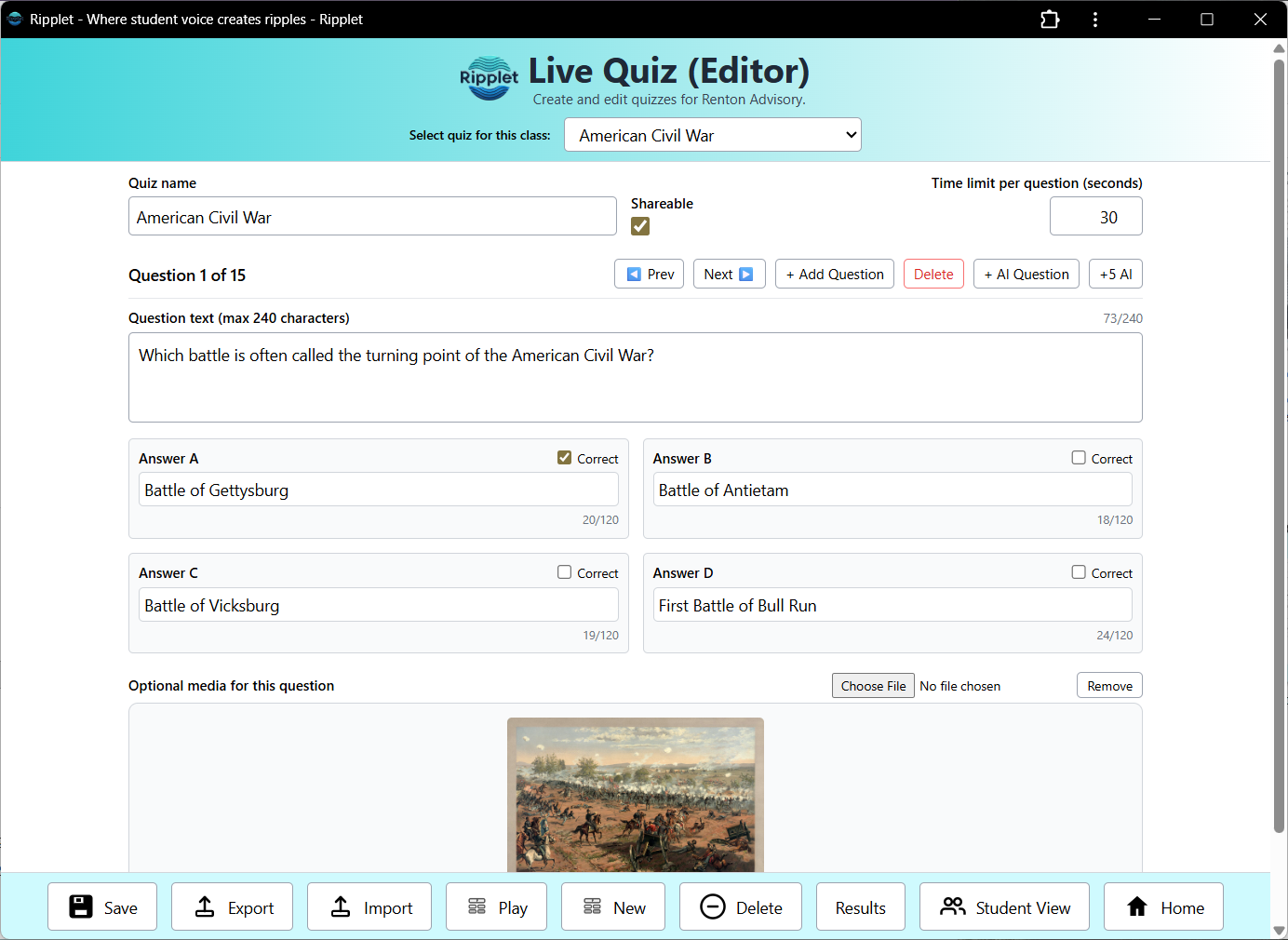 Live Quiz screenshot