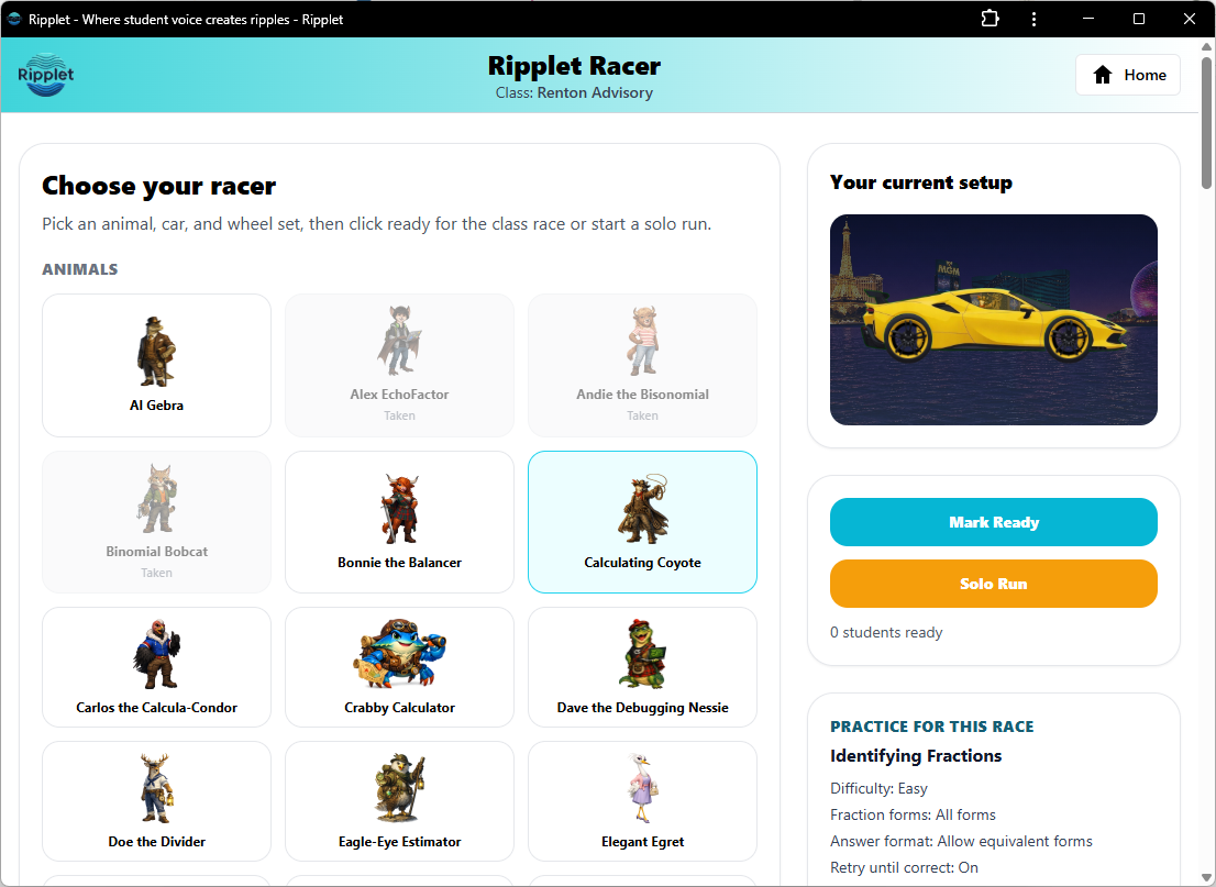 Ripplet Racer multiplayer screenshot
